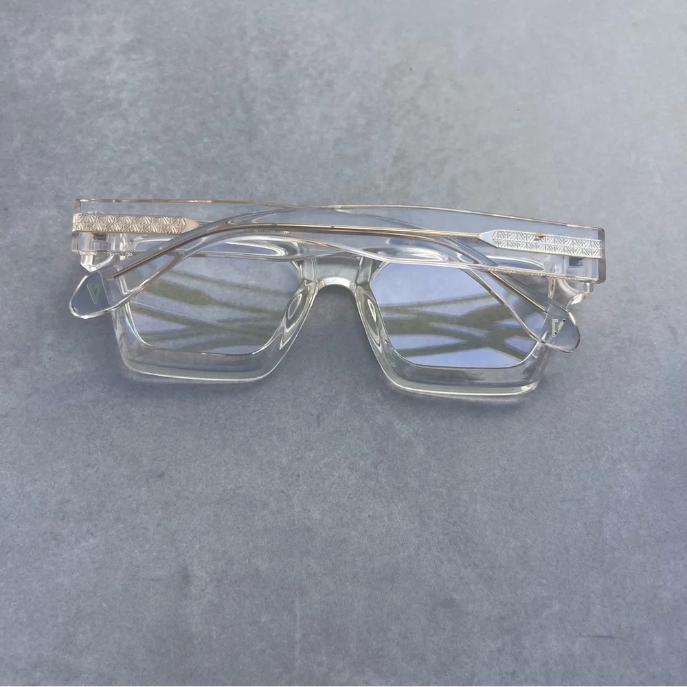 Clear Blue Light Content Glasses